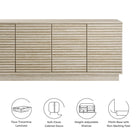 Modway Render 70" Faux Travertine Sideboard Cabinet TV Stand