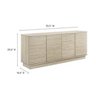 Modway Render 70" Faux Travertine Sideboard Cabinet TV Stand