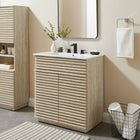 Modway Render 30" Faux Travertine Bathroom Vanity Cabinet (Sink Not Included)