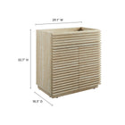 Modway Render 30" Faux Travertine Bathroom Vanity Cabinet (Sink Not Included)