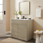 Modway Render 36" Faux Travertine Bathroom Vanity Cabinet (Sink Not Included)