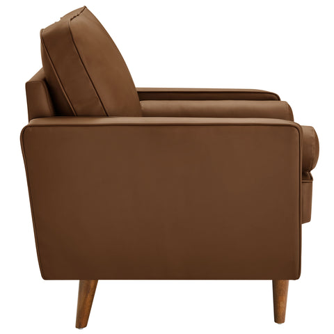 Modway Valour Tufted Vegan Leather Accent Armchair  