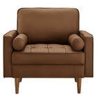 Modway Valour Tufted Vegan Leather Accent Armchair