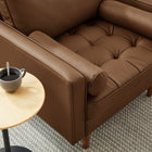 Modway Valour Tufted Vegan Leather Accent Armchair
