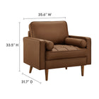 Modway Valour Tufted Vegan Leather Accent Armchair