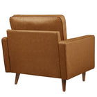 Modway Valour Tufted Vegan Leather Accent Armchair