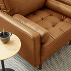 Modway Valour Tufted Vegan Leather Accent Armchair