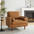 Modway Valour Tufted Vegan Leather Accent Armchair