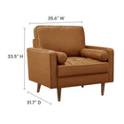 Modway Valour Tufted Vegan Leather Accent Armchair