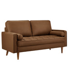 Modway Valour Tufted Vegan Leather Loveseat  