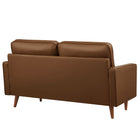 Modway Valour Tufted Vegan Leather Loveseat