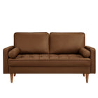 Modway Valour Tufted Vegan Leather Loveseat
