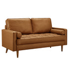 Modway Valour Tufted Vegan Leather Loveseat  