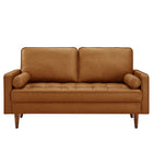 Modway Valour Tufted Vegan Leather Loveseat