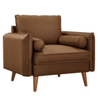 Modway Revive Upholstered Vegan Leather Accent Armchair  