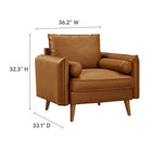 Modway Revive Upholstered Vegan Leather Accent Armchair