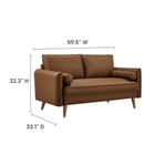 Modway Revive Upholstered Vegan Leather Loveseat