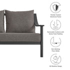 Modway Terrace Outdoor Patio Aluminum Sofa