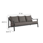 Modway Terrace Outdoor Patio Aluminum Sofa