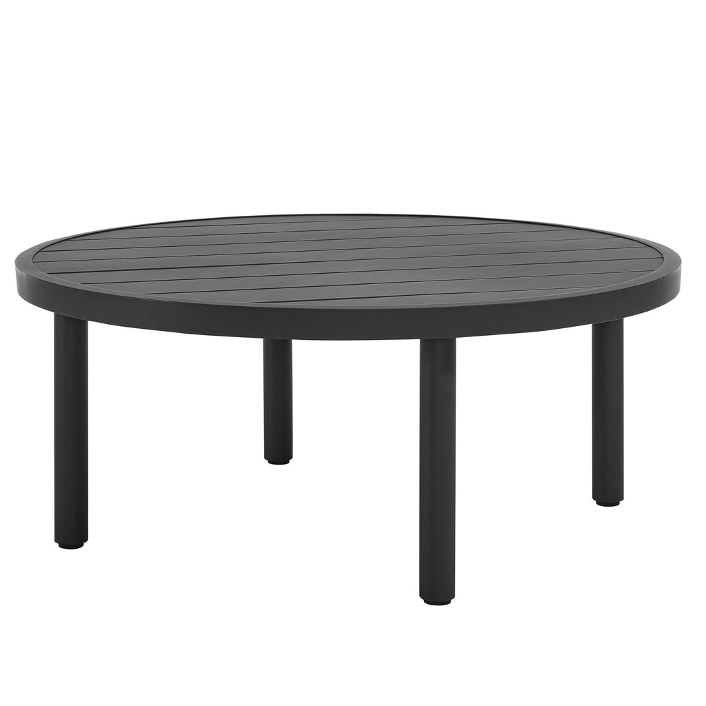 Modway Terrace 35" Outdoor Patio Aluminum Round Coffee Table  