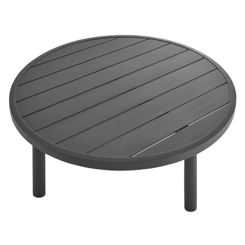 Modway Terrace 35" Outdoor Patio Aluminum Round Coffee Table  