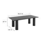 Modway Nautica Outdoor Patio 87" Rectangular Aluminum Dining Table