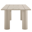 Modway Nautica 7-Piece Rectangular Outdoor Patio Aluminum Dining Table and Chairs Set