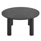 Modway Nautica 5-Piece Round Outdoor Patio Aluminum Dining Table and Chairs Set