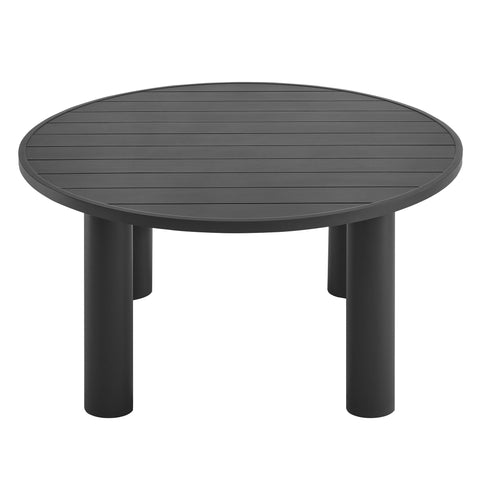 Modway Nautica Outdoor Patio 60" Round Aluminum Dining Table  