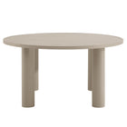 Modway Nautica 5-Piece Round Outdoor Patio Aluminum Dining Table and Chairs Set