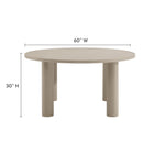 Modway Nautica 5-Piece Round Outdoor Patio Aluminum Dining Table and Chairs Set