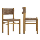 Modway Parkland 7-Piece Rectangular Outdoor Patio Rattan and Aluminum Dining Table and Chairs Set