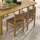 Modway Parkland Outdoor Patio Rattan and Aluminum Dining Side Chairs Set of 2