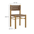 Modway Parkland 7-Piece Rectangular Outdoor Patio Rattan and Aluminum Dining Table and Chairs Set