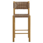 Modway Parkland Outdoor Patio Rattan and Aluminum Counter Stools Set of 2