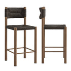 Modway Parkland Outdoor Patio Rattan and Aluminum Counter Stools Set of 2  