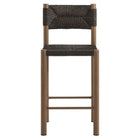 Modway Parkland Outdoor Patio Rattan and Aluminum Counter Stools Set of 2