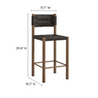 Modway Parkland Outdoor Patio Rattan and Aluminum Counter Stools Set of 2