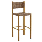 Modway Parkland Outdoor Patio Rattan and Aluminum Bar Stools Set of 2