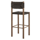 Modway Parkland Outdoor Patio Rattan and Aluminum Bar Stools Set of 2