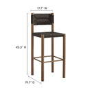 Modway Parkland Outdoor Patio Rattan and Aluminum Bar Stools Set of 2