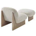 Modway Loyal Boucle Fabric Accent Chair and Ottoman Set