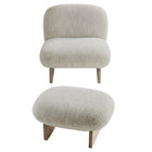 Modway Loyal Boucle Fabric Accent Chair and Ottoman Set