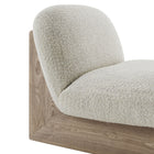 Modway Loyal Boucle Fabric Accent Chair and Ottoman Set