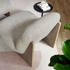 Modway Loyal Boucle Fabric Accent Chair and Ottoman Set
