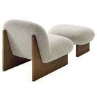 Modway Loyal Boucle Fabric Accent Chair and Ottoman Set