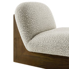 Modway Loyal Boucle Fabric Accent Chair and Ottoman Set