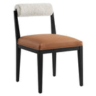 Modway Kai Boucle and Vegan Leather Dining Chair  