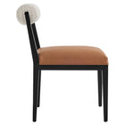 Modway Kai Boucle and Vegan Leather Dining Chair