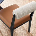Modway Kai Boucle and Vegan Leather Dining Chair